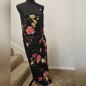 Floral Black Maxi Dress